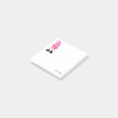 Liebe Rosa Herz Valentine Gnome Post-it Klebezettel (angewinkelt)