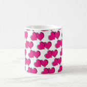 Liebe Rosa Herzen Tasse (Mittel)