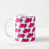 Liebe Rosa Herzen Tasse (Links)