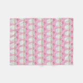 Liebe Rosa Herzklopfen Fleecedecke (Vorderseite (Horizontal))