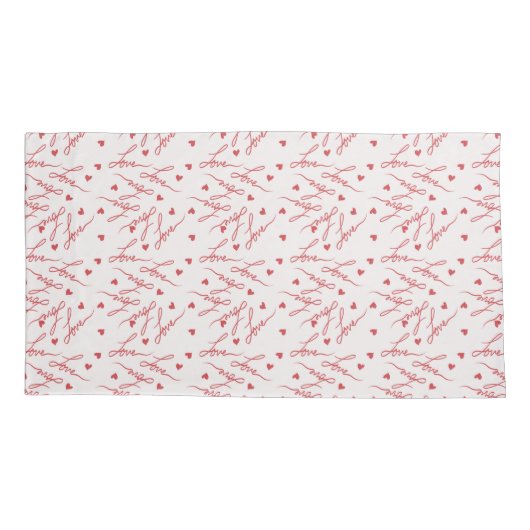 Liebe Rosa Hintergrund Kissenbezug (Rückseite-Links)