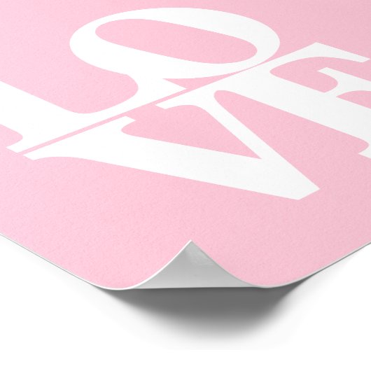 Liebe Rosa-Kinderzimmer-Plakat Poster (Ecke)