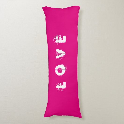 LIEBE Rosa Kissen (Vorderseite Vertikal)