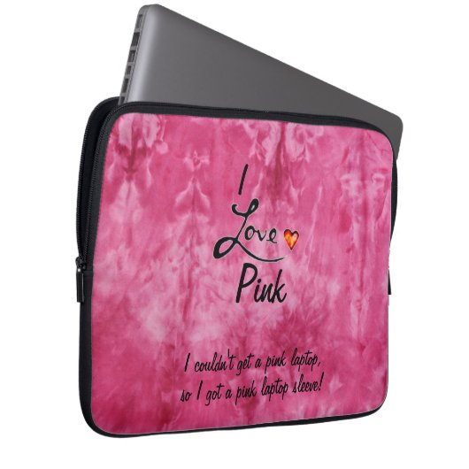 Liebe-Rosa Laptopschutzhülle (Vorne Rechts)