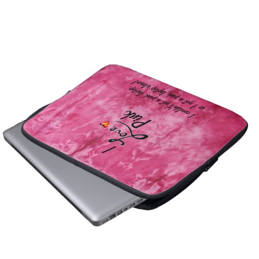 Liebe-Rosa Laptopschutzhülle (Vorne Knopf)