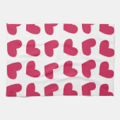 Liebe Rosa Liebe Herz Geschirrtuch (Horizontal)