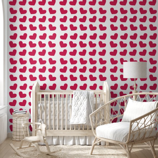 Liebe Rosa Liebe Herz Tapete (Kinder)