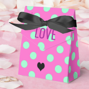 Liebe Rosa & Mint Punkte Junggesellinnen-Abschieds Geschenkschachtel