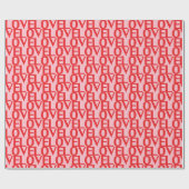 Liebe Rosa niedliche moderne Typografie Geschenkpapier (Flach)