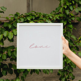 Liebe Rosa Rosa Imitate Folie Minimalistische Kuns Poster