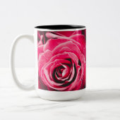 Liebe Rosa Rosen 15oz Zwei-Tonen-Tasse Schwarz Zweifarbige Tasse (Links)