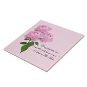 Liebe Rosa Rosen mit Zitat Dekorative Keramik Tile Fliese (Seite)