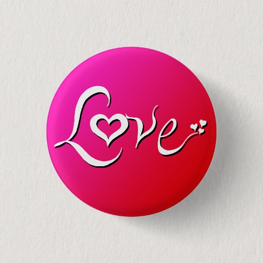 Liebe - rosa Rückmischung Button (Vorderseite)