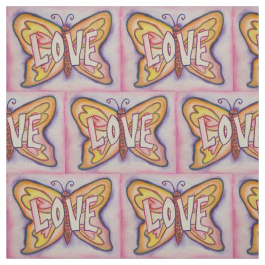 Liebe Rosa Schmetterling Inspiration Material Stoff (Muster)