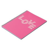 Liebe Rosa Silver Glitzer Notizblock (Linke Seite)