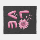 Liebe Rosa Sonnenblume Fleecedecke (Vorderseite (Horizontal))