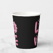 Liebe Rosa Sonnenblume Pappbecher (Links)