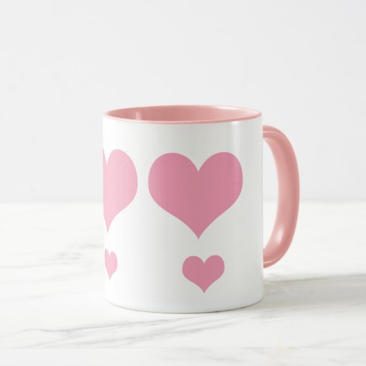 Liebe Rosa Tasse (VorderseiteRechts)