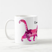 Liebe Rosa und Blauer Katze Kaffeetasse (Links)