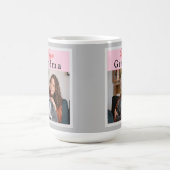Liebe Rosa und Grau Ihr Oma Foto Tasse (Mittel)