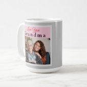 Liebe Rosa und Grau Ihr Oma Foto Tasse (Vorderseite Links)
