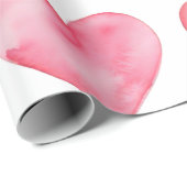 Liebe Rosa und Rote Wasserfarbenherzen Muster Geschenkpapier (Rolleneckpunkt)