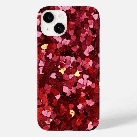 Liebe Rosa und Rotes Herz Case-Mate iPhone Hülle (Rückseite)