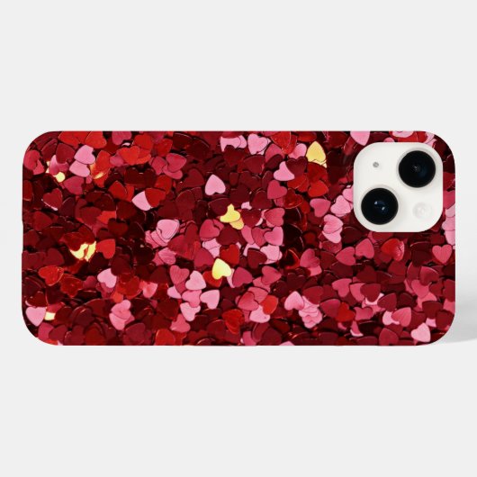 Liebe Rosa und Rotes Herz Case-Mate iPhone Hülle (Rückseite (Horizontal))