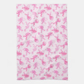 Liebe: Rosa Valentine Yeti Geschirrtuch (Vertikal)