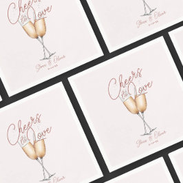 Liebe rosafarbenes Brautparty Papier Serviette