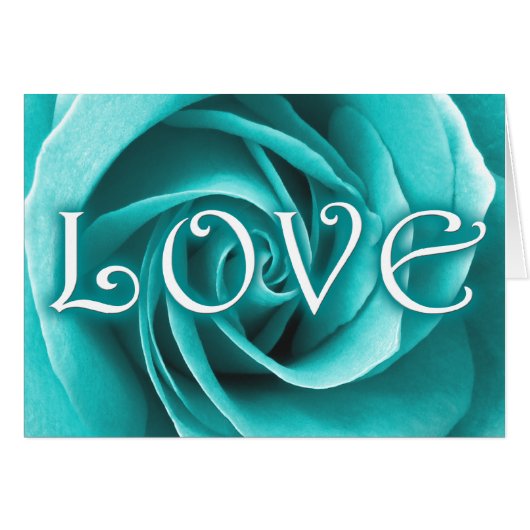 LIEBE: Rose: (Vorderseite (Horizontal))