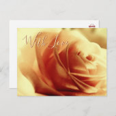 Liebe Rose Blume Anpassbare Postkarte (Vorne/Hinten)