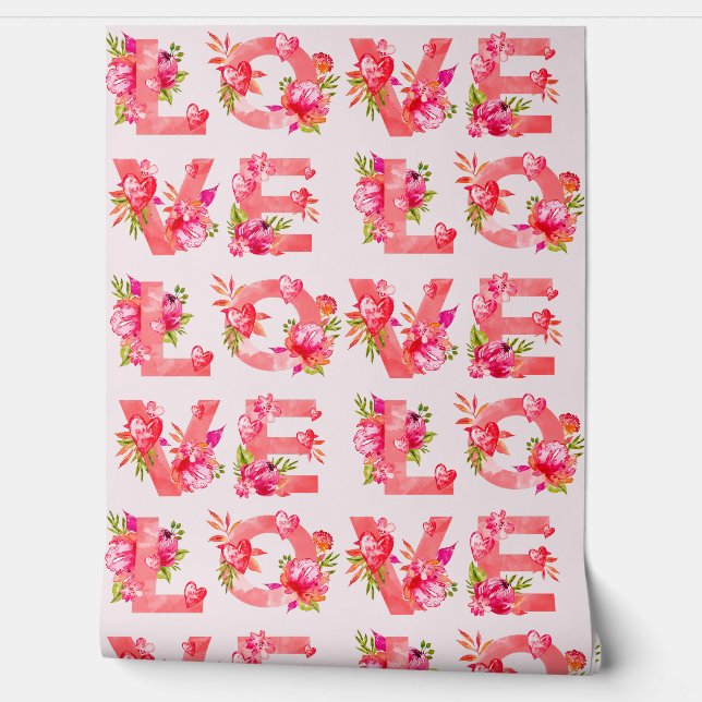 Liebe Rose Blume Tapete (Abrollen)