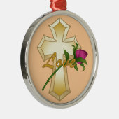 Liebe Rose Christliche Kreuzung Ornament Aus Metall (Rechts)