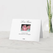 Liebe Rose Feiertagskarte (Rückseite)