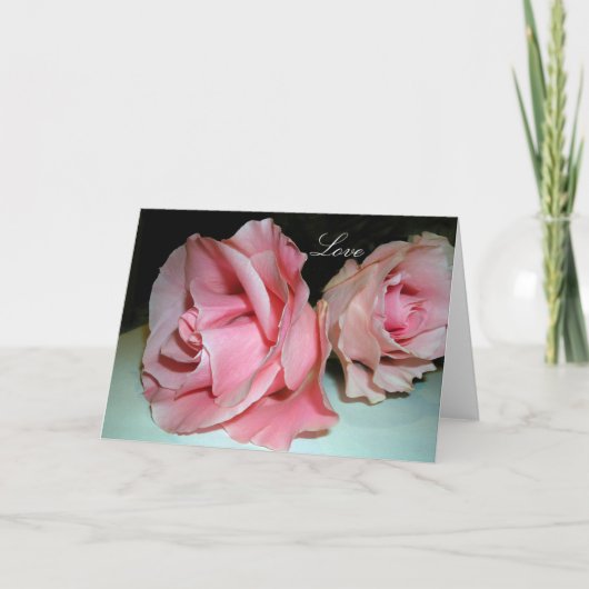 Liebe Rose Feiertagskarte (Vorderseite)