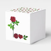 LIEBE Rose Gefälligkeitsbox - Handgemalte Kunst Geschenkschachtel (Vorderseite)