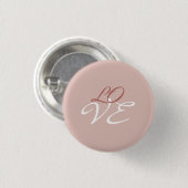 Liebe Rose Gold Farbe Kalligrafie Schrift Button (Vorne & Hinten)