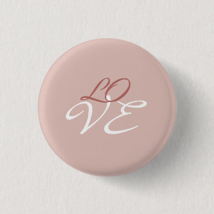 Liebe Rose Gold Farbe Kalligrafie Schrift Button