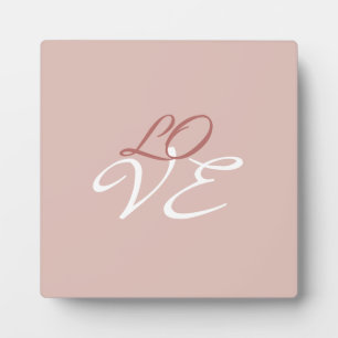 Liebe Rose Gold Farbe Kalligrafie Schriftzug Fotoplatte