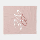 Liebe Rose Gold-Farbkalligrafie Fleecedecke (Vorderseite (Horizontal))