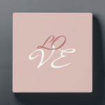 Liebe Rose Gold-Farbkalligrafie Fotoplatte<br><div class="desc">Sie können die Schriftart und Farben leicht ändern. Sie können auch Ihr Logo und das Hintergrundbild hinzufügen,  wie Sie möchten.</div>