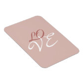 Liebe Rose Gold-Farbkalligrafie Magnet (Rechte Seite)