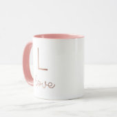 Liebe Rose Gold | Zwei Tasse (Vorderseite Links)