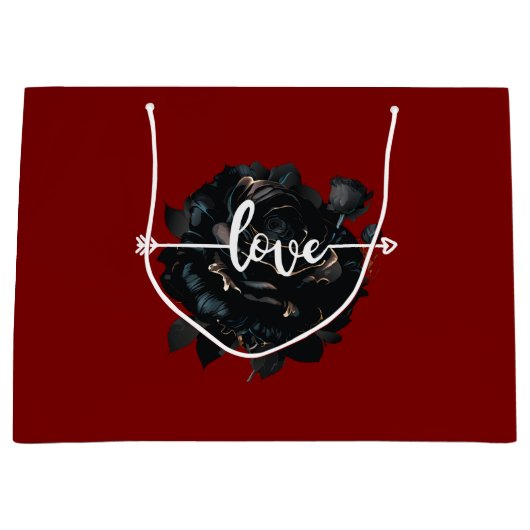 Liebe Rose Große Geschenktüte (Vorderseite)