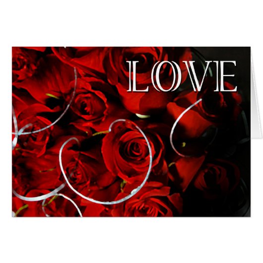 Liebe-Rose - Karte (Vorderseite (Horizontal))