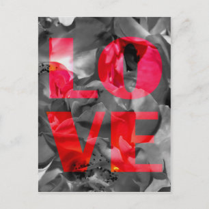 Liebe Rose Postkarte