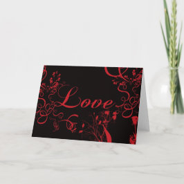 Liebe Rose und Reben Feiertagskarte