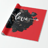 Liebe Rose Wrapping Paper Geschenkpapier (Ungerollt)
