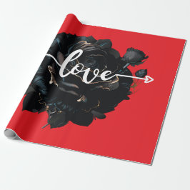 Liebe Rose Wrapping Paper Geschenkpapier